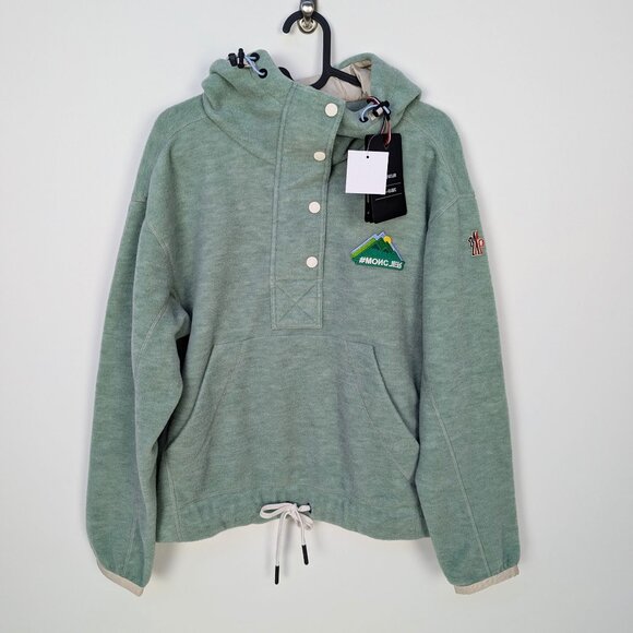 Moncler Grenoble Drawstring Fleece Hoodie S Small - Picture 4 of 5